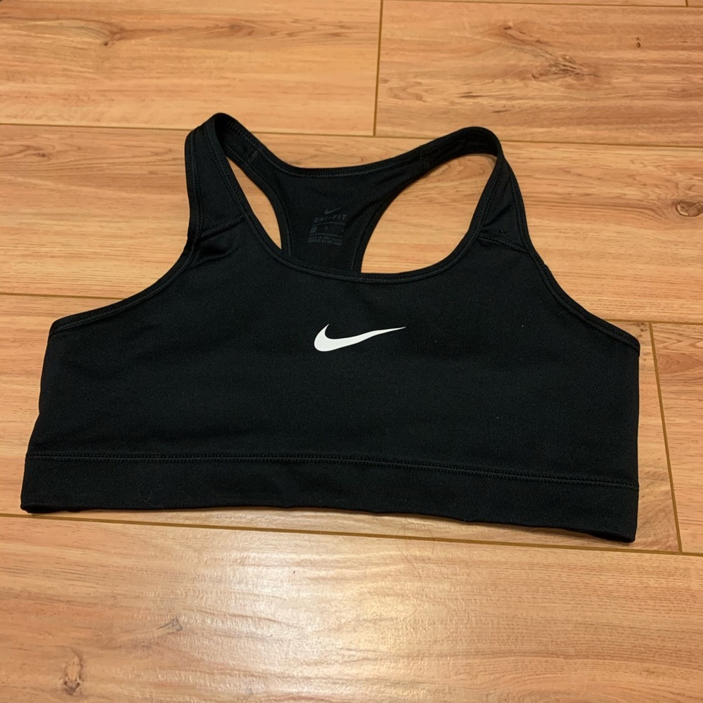 Nike dryfit size large black sports bra no padding